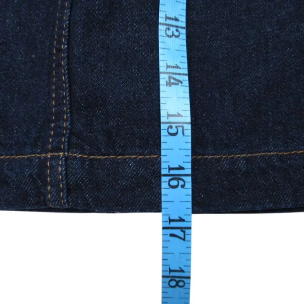 Reformation Amara High Rise Denim Mini Skirt Dark Blue 28